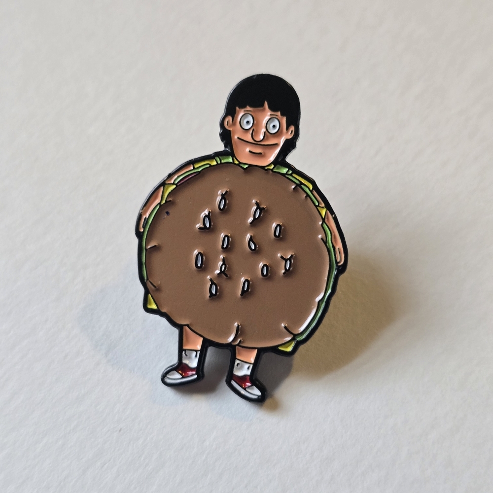 Bob's Burgers Gene Belcher Burger Costume Enamel Pin